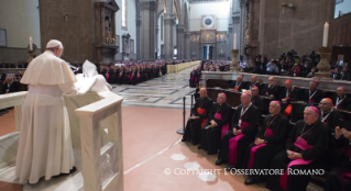 2-Begegnung mit den Repräsentanten des 5. Nationalen Kongresses der Kirche in Italien 