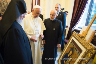 7-Voyage apostolique en Arménie : Rencontre avec le Catholicos au Palais apostolique