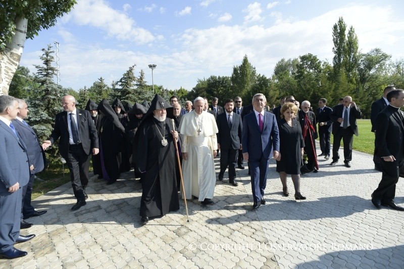 3-Apostolic Journey to Armenia: Visit to the Tzitzernakaberd Memorial Complex