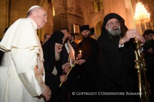 7-Viaje apostólico a Georgia y Azerbaiyán: Visita a la Catedral Patriarcal de Svetitsjoveli, en Misjeta