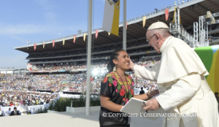 12-Voyage apostolique : Rencontre avec les jeunes au stade &#x201c;Jos&#xe9; Mar&#xed;a Morelos y Pav&#xf3;n&#x201d;