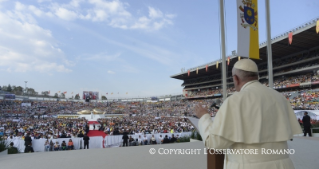 14-Apostolic Journey to Mexico: Meeting with young people in the &#x201c;Jos&#xe9; Mar&#xed;a Morelos y Pav&#xf3;n&#x201d; stadium