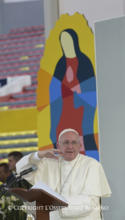 18-Apostolic Journey to Mexico: Meeting with young people in the &#x201c;Jos&#xe9; Mar&#xed;a Morelos y Pav&#xf3;n&#x201d; stadium