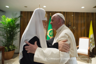 6-Rencontre du Pape Fran&#xe7;ois avec S.S. Cyrille, Patriarche de Moscou et de toute la Russie - Signature de la d&#xe9;claration conjointe