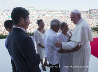 3-Apostolic Journey to Mexico: Meeting with families in the &#x201c;V&#xed;ctor Manuel Reyna&#x201d; stadium