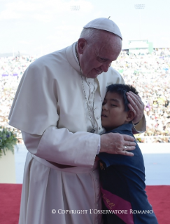 14-Apostolic Journey to Mexico: Meeting with families in the &#x201c;V&#xed;ctor Manuel Reyna&#x201d; stadium