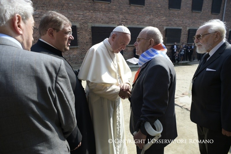 24-Voyage apostolique en Pologne : Visite &#xe0; Auschwitz