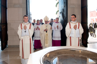 18-Viaje apostólico a Polonia: Santa Misa con sacerdotes, religiosas, religiosos, consagrados y seminaristas polacos Santuario de San Juan Pablo II de Cracovia