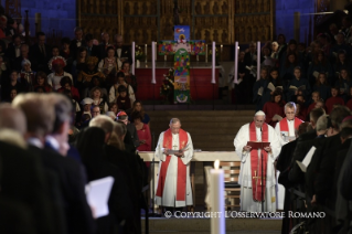 3-Apostolische Reise nach Schweden: Öumenisches Gebet in der Lutherischen Kathedrale von Lund