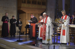 4-Apostolic Journey to Sweden: Common Ecumenical Prayer at the Lutheran Cathedral of Lund
