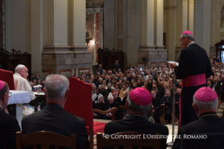 3-Visita Pastorale a Bologna: Incontro con i Sacerdoti, i Religiosi, i Seminaristi del Seminario Regionale e i Diaconi Permanenti