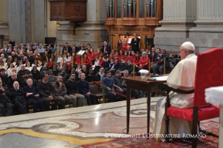 7-Visita Pastorale a Bologna: Incontro con i Sacerdoti, i Religiosi, i Seminaristi del Seminario Regionale e i Diaconi Permanenti