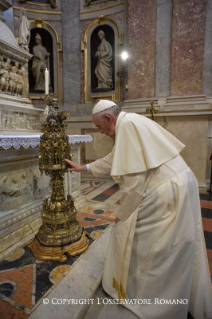 11-Visite pastorale à Bologne : Rencontre avec les prêtres, les religieux, les séminaristes du Séminaire régional et les diacres permanents