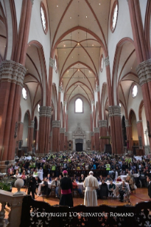 6-Visita Pastorale a Bologna: Pranzo di solidarietà con i poveri, i rifugiati, i detenuti