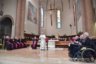 5-Pastoralbesuch in Cesena und Bologna: Begegnung mit dem Klerus, Personen des geweihten Lebens, Laien der Pastoralr&#xe4;te, Mitgliedern der Kurie und Repr&#xe4;sentanten der Pfarreien