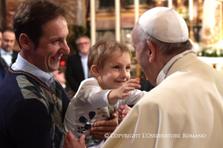 17-Pastoralbesuch in Cesena und Bologna: Begegnung mit dem Klerus, Personen des geweihten Lebens, Laien der Pastoralr&#xe4;te, Mitgliedern der Kurie und Repr&#xe4;sentanten der Pfarreien