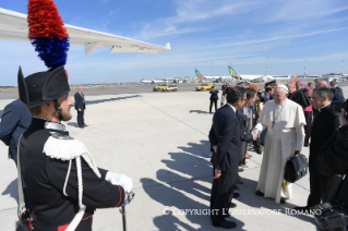 12-Viaje apostólico a Colombia: Ceremonia de bienvenida