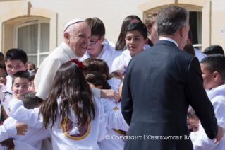 11-Apostolic Journey to Colombia: Meeting with authorities and representatives of civil society 