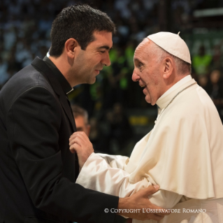 10-Apostolic Journey to Colombia: Encounter with priests, religious and their families