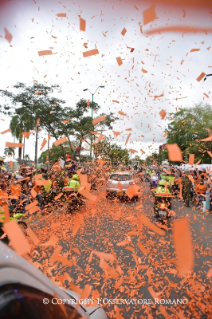 8-Viaje apostólico a Colombia: Parada en la Cruz de la reconciliación