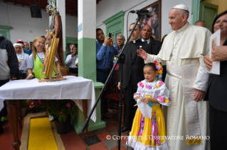 1-Apostolic Journey to Colombia: Encounter in "Hogar San Jos&#xe9;" children's home 