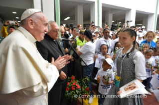 6-Apostolic Journey to Colombia: Encounter in "Hogar San Jos&#xe9;" children's home 