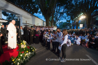 8-Viaje apostólico a Colombia: Llegada a la nunciatura apostólica