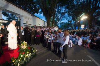 8-Apostolic Journey to Colombia: Arrival at the Apostolic Nunciature of Bogot&#xe1;