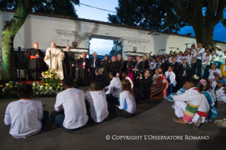 9-Apostolic Journey to Colombia: Arrival at the Apostolic Nunciature of Bogot&#xe1;