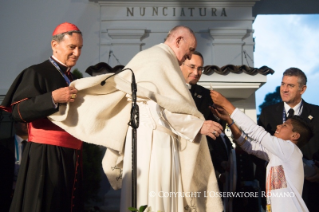 12-Viagem Apostólica à Colômbia: Chegada à Nunciatura Apostólica (Bogotá, 6 de setembro de 2017)
