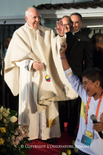 15-Apostolische Reise nach Kolumbien: Ankunft in der Apostolischen Nuntiatur von Bogot&#xe1;