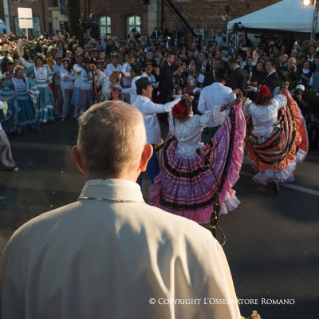 5-Apostolic Journey to Colombia: Arrival at the Apostolic Nunciature of Bogot&#xe1;