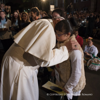 0-Apostolische Reise nach Kolumbien: Grußadresse des Heiligen Vaters an der Apostolischen Nuntiatur von Bogot&#xe1;