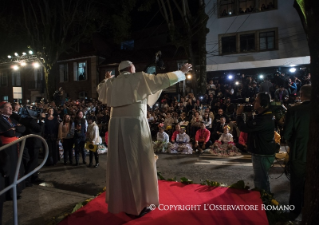 4-Apostolische Reise nach Kolumbien: Grußadresse des Heiligen Vaters an der Apostolischen Nuntiatur von Bogot&#xe1;