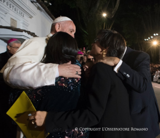 5-Viaggio Apostolico in Colombia: Parole del Santo Padre alla Nunziatura Apostolica di Bogotá