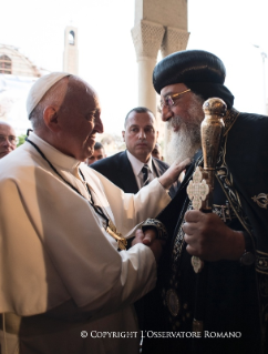 15-Apostolic Journey to Egypt: Courtesy visit to H.H. Pope Tawadros II 