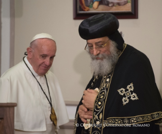 32-Viaggio Apostolico in Egitto: Visita di cortesia a S.S. Papa Tawadros II