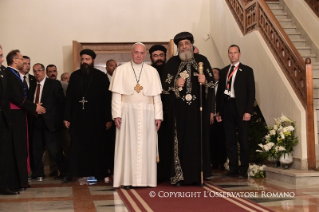 0-Apostolische Reise nach Ägypten: Höflichkeitsbesuch bei Papst Tawadros II. 