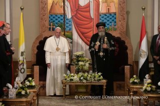 5-Apostolische Reise nach Ägypten: Höflichkeitsbesuch bei Papst Tawadros II. 