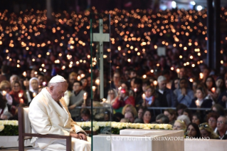 11-Pilgrimage to F&#xe1;tima: Blessing of the candles at the Chapel of the Apparitions