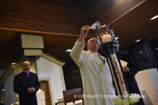 19-Pilgrimage to F&#xe1;tima: Blessing of the candles at the Chapel of the Apparitions