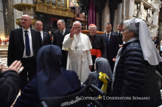 3-Pastoral Visit: Meeting with priests and consecrated persons gathered in the Duomo