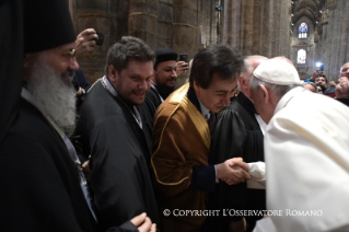 9-Pastoral Visit: Meeting with priests and consecrated persons gathered in the Duomo