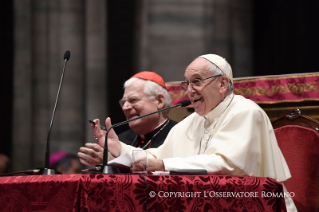 15-Pastoral Visit: Meeting with priests and consecrated persons gathered in the Duomo