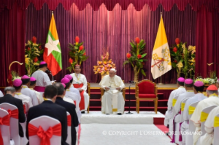 18-Apostolic Journey to Myanmar: Meeting with the Bishops of Myanmar