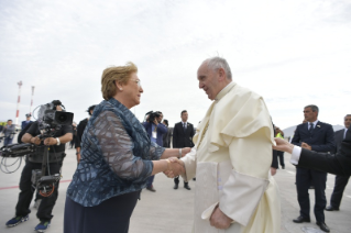 0-Viaje apostólico a Chile: Ceremonia de bienvenida