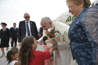 1-Viaje apostólico a Chile: Ceremonia de bienvenida