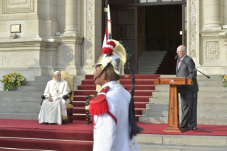 6-Viaje apostólico a Perú: Encuentro con las autoridades, la sociedad civil y el cuerpo diplomático