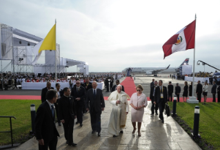 11-Viagem Apostólica ao Peru: Cerimônia de boas-vindas