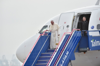 1-Viaje apostólico a Perú: Ceremonia de bienvenida